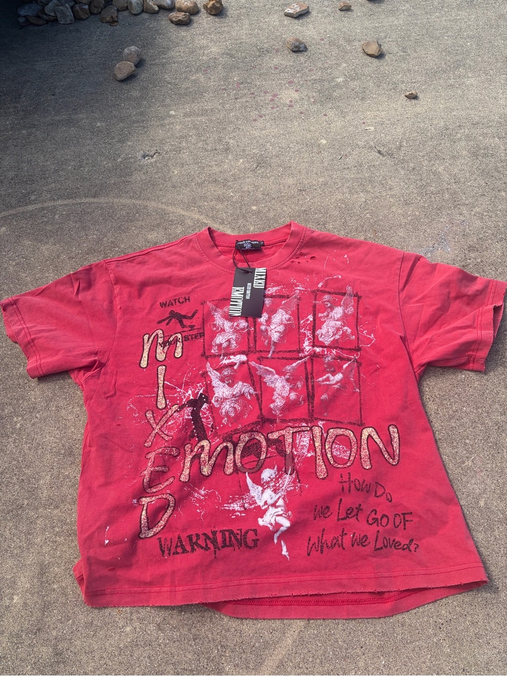 Mixxed Emotions Red Graphic Tee - Unbranded